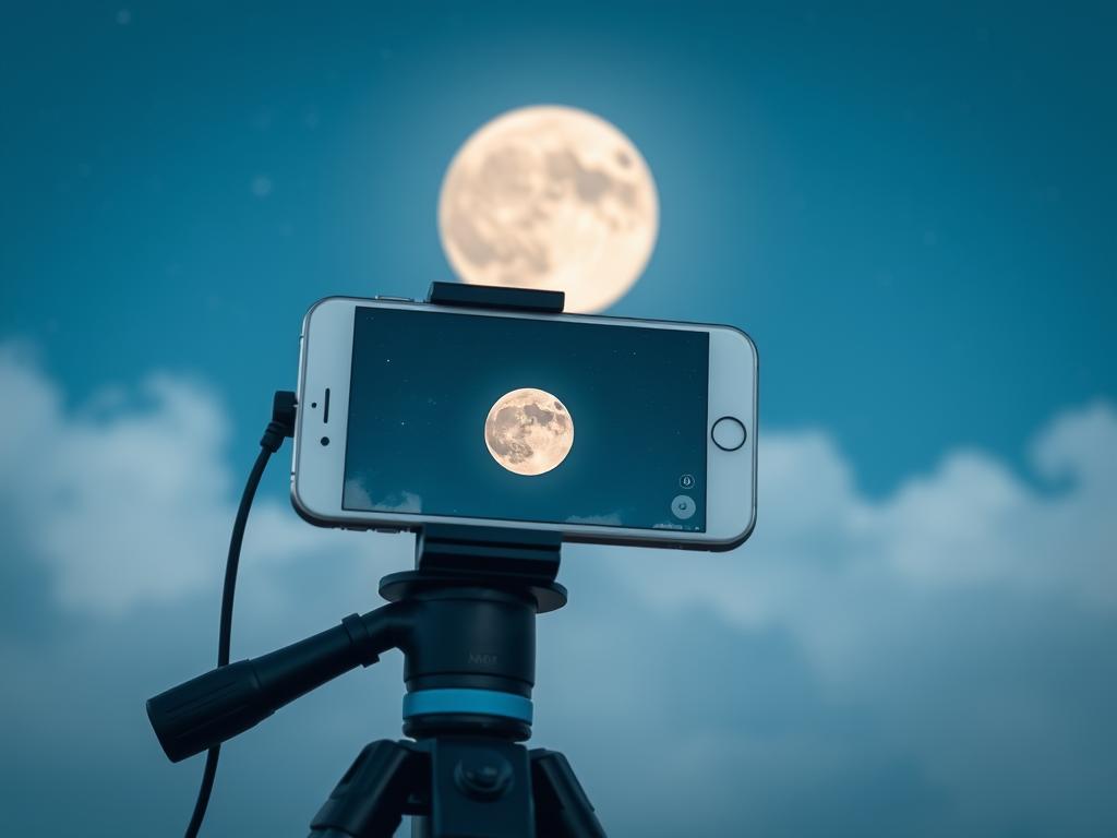 Jak używać statywu do robienia zdjęć księżyca iPhone?